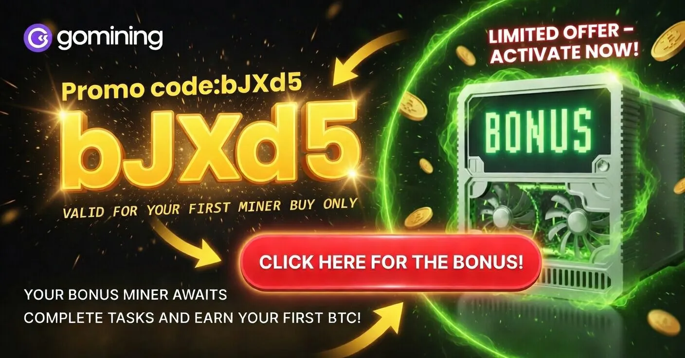 GoMining promo code bJXd5 - Get 5% off Bitcoin NFT mining 2025